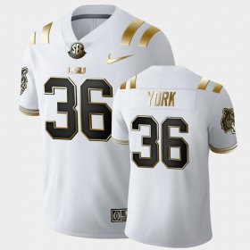 #36 Cade York Golden Edition LSU Limited Football Men's White Jersey 876736-877