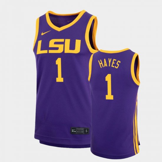 #1 Cam Hayes Replica LSU Tigers Basketball Men\'s Purple Jersey 505360-933