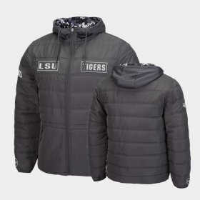 OHT Military Appreciation LSU Digital Camo Detail Full-Zip Puffer Men's Charcoal Jacket 194989-674