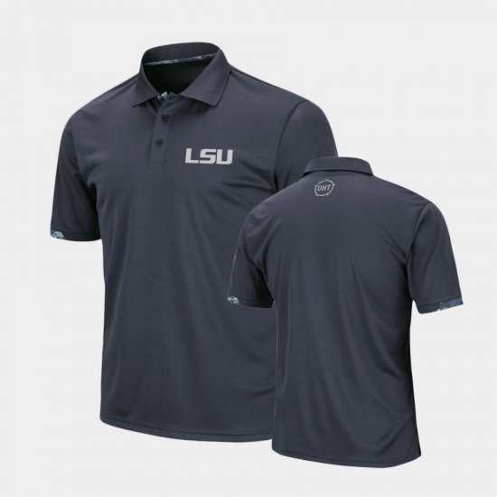 OHT Military Appreciation LSU Digital Camo Mens Charcoal Polo 843109-877