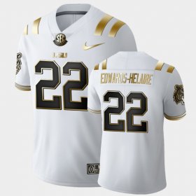 #22 Clyde Edwards-Helaire Golden Edition LSU Limited Mens White Jersey 744177-388