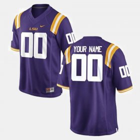 #00 Custom College Football Louisiana State Tigers Mens Purple Jersey 133870-866