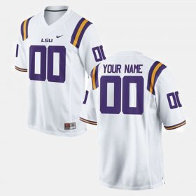 #00 Custom College Football LSU Tigers Men White Jersey 993208-671