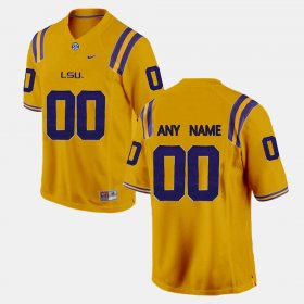 #00 Custom College Limited Football LSU Men's Gold Jersey 835751-275