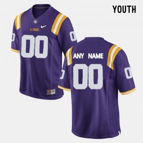 #00 Custom College Limited Football LSU Youth Purple Jersey 294519-122