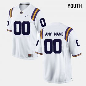 #00 Custom College Limited Football Louisiana State Tigers Youth White Jersey 816069-222