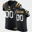 #00 Custom Golden Edition LSU Tigers Elite Football Men Black Jersey 771435-380
