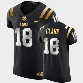 #18 Damone Clark Golden Edition Tigers Elite Football Men Black Jersey 760587-929