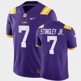 #7 Derek Stingley Jr. College Football LSU Men Purple Jersey 489262-916
