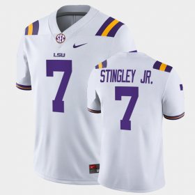 #7 Derek Stingley Jr. College Football LSU Men White Jersey 885277-290
