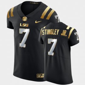 #7 Derek Stingley Jr. College Football Tigers Golden Edition Men's Black Jersey 265638-239