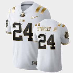 #24 Derek Stingley Jr. Golden Edition LSU Limited Football Mens White Jersey 194416-527