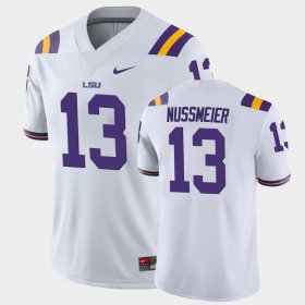 #13 Garrett Nussmeier Game Louisiana State Tigers Mens White Jersey 147907-318