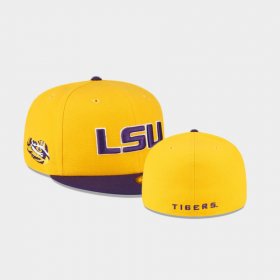 Fitted LSU Tigers 59FIFTY Unisex Gold Hat 949490-708