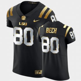 #80 Jack Bech Golden Edition LSU Elite Football Men Black Jersey 462508-635