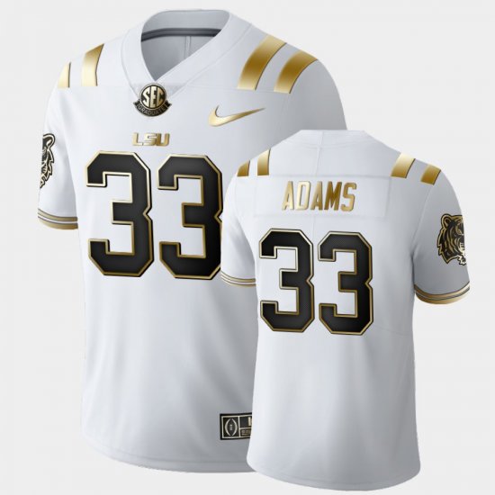 #33 Jamal Adams Golden Edition LSU Limited Men\'s White Jersey 183875-663