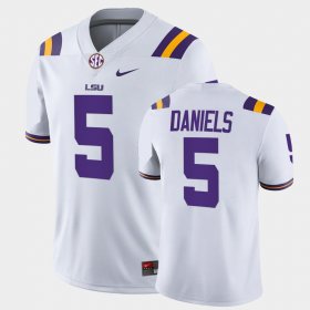 #5 Jayden Daniels College Football LSU Tigers 2022 Trade Men White Jersey 918073-534