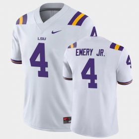#4 John Emery Jr. Game Tigers Mens White Jersey 349791-208
