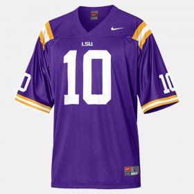 #10 Joseph Addai College Football LSU Mens Purple Jersey 853235-190