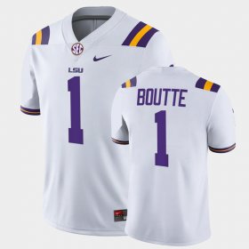 #1 Kayshon Boutte College Football Tigers Game Mens White Jersey 934190-923