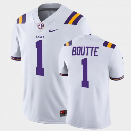 #1 Kayshon Boutte College Football Tigers Game Mens White Jersey 934190-923