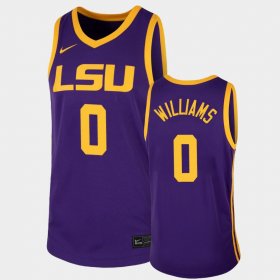 #0 KJ Williams College Basketball LSU Tigers Men's Purple Jersey 726858-372