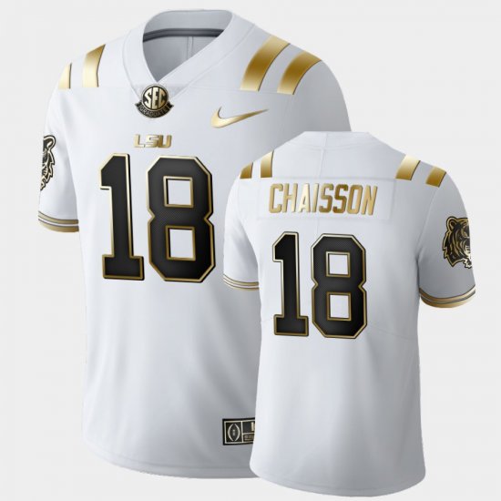 #18 K\'Lavon Chaisson Golden Edition LSU Limited Men\'s White Jersey 628790-790