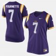 #7 Leonard Fournette College Football LSU Tigers Women's Purple Jersey 788180-185
