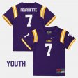 #7 Leonard Fournette College Football Louisiana State Tigers Youth Purple Jersey 529955-594