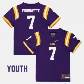 #7 Leonard Fournette College Football Louisiana State Tigers Youth Purple Jersey 529955-594