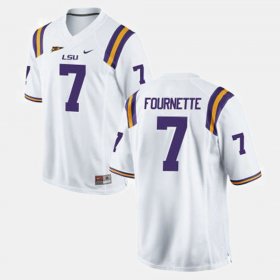 #7 Leonard Fournette College Football Louisiana State Tigers Men White Jersey 941872-177