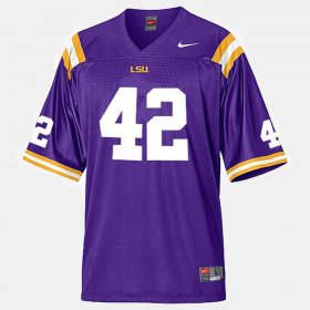 #42 Michael Ford College Football LSU Tigers Men Purple Jersey 572241-507