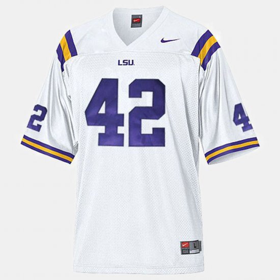 #42 Michael Ford College Football Tigers Youth White Jersey 325189-979