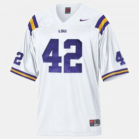 #42 Michael Ford College Football LSU Tigers Mens White Jersey 576324-674