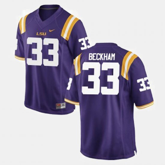 #33 Odell Beckham Jr. College Football LSU Tigers Mens Purple Jersey 521827-460
