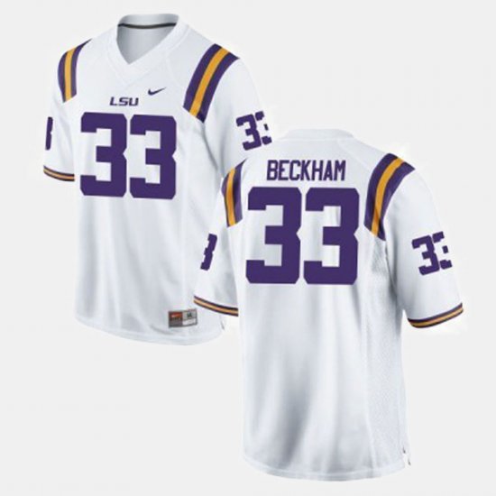 #33 Odell Beckham Jr. College Football Tigers Mens White Jersey 322757-798