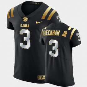 #3 Odell Beckham Jr. Golden Edition Louisiana State Tigers Elite Men's Black Jersey 637975-703