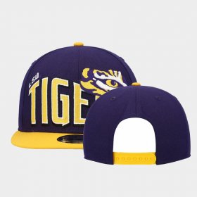 Team Logo Tigers Two-Tone Vintage Wave 9FIFTY Snapback Unisex Purple Hat 382747-339