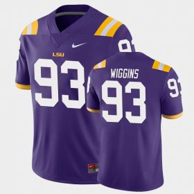#93 Quency Wiggins Game Tigers Men's Purple Jersey 910340-377