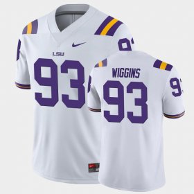 #93 Quency Wiggins Game LSU Tigers Mens White Jersey 711932-131