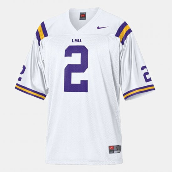 #2 Rueben Randle College Football LSU Men\'s White Jersey 669393-794