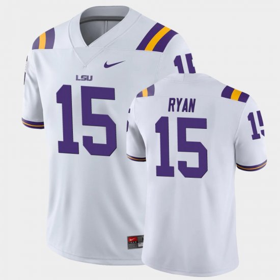 #15 Sage Ryan Game LSU Mens White Jersey 541267-413