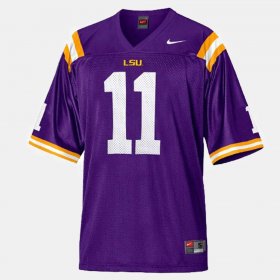 #11 Spencer Ware College Football Louisiana State Tigers Mens Purple Jersey 649556-337