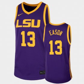 #13 Tari Eason College Basketball LSU 2021 transfer Men's Purple Jersey 887756-951