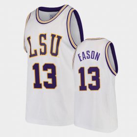 #13 Tari Eason College Basketball LSU 2021 transfer Men White Jersey 177085-890