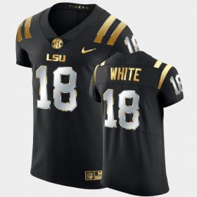 #18 Tre'Davious White Golden Edition LSU Elite Men Black Jersey 502433-860