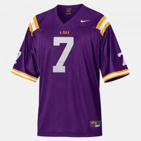 #7 Tyrann Mathieu College Football LSU Men's Purple Jersey 952608-205