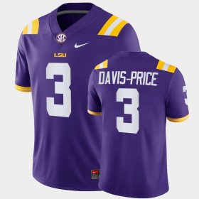 #3 Tyrion Davis-Price College Football Tigers Game Men Purple Jersey 656383-722