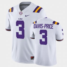 #3 Tyrion Davis-Price College Football LSU Game Mens White Jersey 955092-167