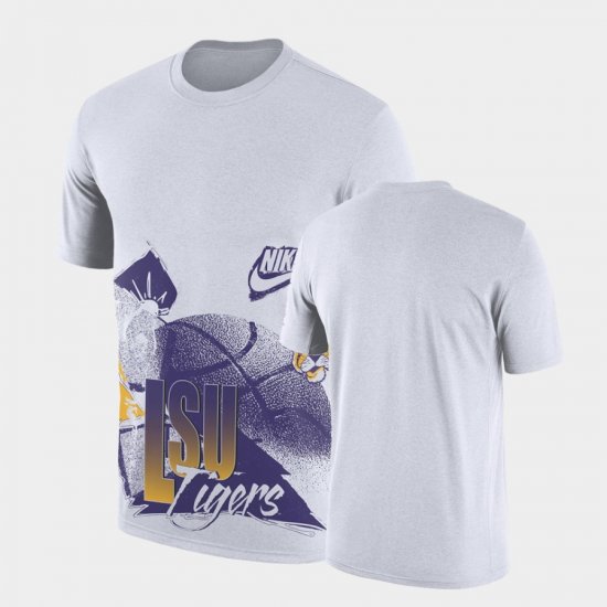 College Basketball LSU 90s-style Men White T-Shirt 943568-361